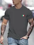 Men-s-Summer-Loose-Fit-100-Cotton-Flag-pattern-Print-T-shirt-Tops