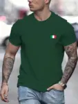 Men-s-Summer-Loose-Fit-100-Cotton-Flag-pattern-Print-T-shirt-Tops