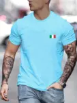 Men-s-Summer-Loose-Fit-100-Cotton-Flag-pattern-Print-T-shirt-Tops