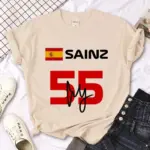 100-Cotton-Carlos-Sainz-T-Shirt-Graphic-Print-Women-Clothes-Girl-Tops-Summer-T-Shirt-Casual