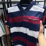 2024-Men-s-New-Summer-Contrasting-Short-Sleeved-POLO-Shirt-Fashionable-and-Casual-Striped-Short-Sleeved