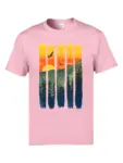 Custom-Adult-T-Shirts-100-Cotton-Round-Collar-Pure-Cotton-Mountain-Sunset-Tshirts-Printing-Leisure-Summer