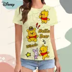 Disney-Winnie-Pooh-Women-s-T-shirt-Summer-2024-Street-Wear-Woman-Clothing-Tshirt-Top-Short