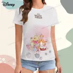 Disney-Winnie-Pooh-Women-s-T-shirt-Summer-2024-Street-Wear-Woman-Clothing-Tshirt-Top-Short