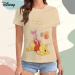 Disney-Winnie-Pooh-Women-s-T-shirt-Summer-2024-Street-Wear-Woman-Clothing-Tshirt-Top-Short