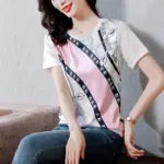 Fashion-printing-Women-s-bottoming-shirts-New-summer-Basic-Tees-silk-T-shirts-Casual-Tshirt-Ladies