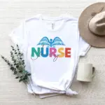 Healthcare-Worker-Print-Harajuku-Women-T-shirt-Basic-O-collar-Short-Casual-Ladies-Sleeved-Super-Nurse