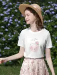 I-BELIEVE-YOU-Short-sleeved-Women-T-shirts-2024-Heart-Beads-Embroidery-Summer-New-Slim-O