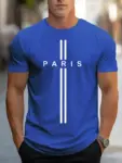 Men-s-100-pure-cotton-summer-loose-fitting-oversized-Paris-print-casual-slim-fit-round-neck