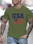 Men-s-Summer-Loose-Fit-100-Cotton-USA-Pattern-Printed-Round-Neck-Short-Sleeve-T-shirt