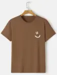 Smile-Print-T-Shirt-for-Men-s-Casual-Crew-Neck-Short-Sleeve-Fashion-Summer-T-Shirts