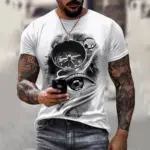 Vintage-Men-s-T-shirt-Summer-Short-Sleeve-O-neck-3D-Anchors-Print-Top-Tee-Shirt